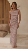 Lilani Maxi Dress Brown Stripe