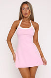 Ive Got Dreams Halter Mini Dress Pink
