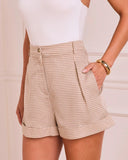 Gerrie Pleated Gingham Trouser Shorts