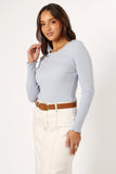 Kya Knit Top Light Blue