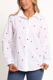 Cyra Heart Top White Red