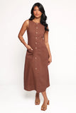 Kingsley Midi Dress Chocolate