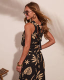 Summit Socialite Abstract Back Tie Top