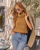 Karlah Sleeveless Turtleneck Top