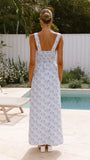 Saylor Maxi Skirt Blue Floral