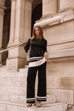 Lowell Pants Black Off White