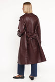 Vita Faux Leather Jacket Burgundy