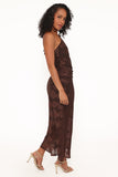 Remy Halterneck Maxi Dress Brown