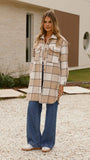 Saskia Jacket Beige Cream Check