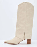 Brunelle Leather Foldover Boots