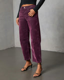 Namie Stretch Velvet Barrel Leg Jeans