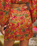 Tawney Abstract Wrap Skirt