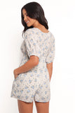 Ashio Romper Blue Floral