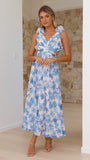Galilhai Maxi Dress Blue Floral