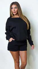 Anastacia Lounge Set Black