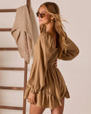 Lendsey Bust Tie Ruffle Romper
