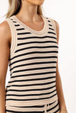 Cherie Knit Top Sand Black