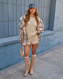 Menita Abstract Sherpa Moto Jacket