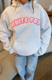 Vol 1 Front Graphic Oversized Hoodie Grey Marle