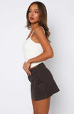 The Right One Mid Rise Mini Skort Espresso