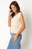 Kyle Knit Vest Cream