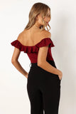 Mikaela Bodysuit Dark Red