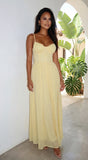 Orlaya Chiffon Wide Leg Jumpsuit Yellow