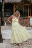 Sitara Strapless Midi Dress Yellow