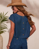 Sunlit Capsule Short Sleeve Chambray Top