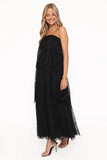 Bloom Strapless Maxi Dress Black Lace