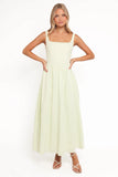 Amberlyn Maxi Dress Green Gingham