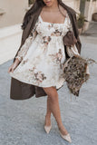 Tiarny Mini Dress Beige Floral