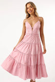 Lizza Midi Dress Pink