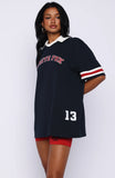Break It Up Oversized Jersey Navy