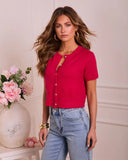 Polished Haven Knit Short Sleeve Cardigan