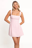 Althea Mini Dress Pink Gingham