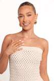 Fonte Strapless Knit Top Cream