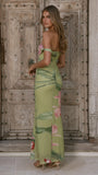 Lena Maxi Dress Olive Floral