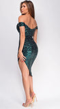 Mairaly Emerald Green Sequin Dress