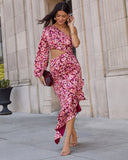 Right Moment One Shoulder Asymmetric Midi Dress