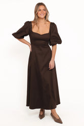 Merlena Maxi Dress Chocolate