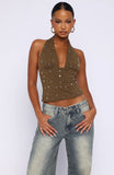 Spotlight Moment Halter Top Sage
