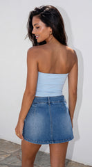 Arlie Tube Top Light Blue