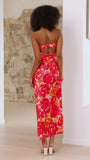 Miya Maxi Dress Pink Red Floral