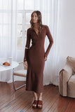Makenna Knit Dress Brown