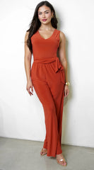 Aravé Waist tie Jumpsuit Rust