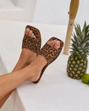 Alia Leopard Slide Sandals