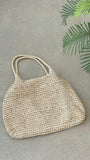 Solana Summer Tote Bag Beige Straw