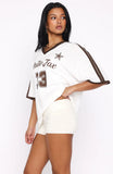 Life Goals Oversized Sports Tee White