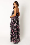 Bloom Strapless Maxi Dress Black Floral